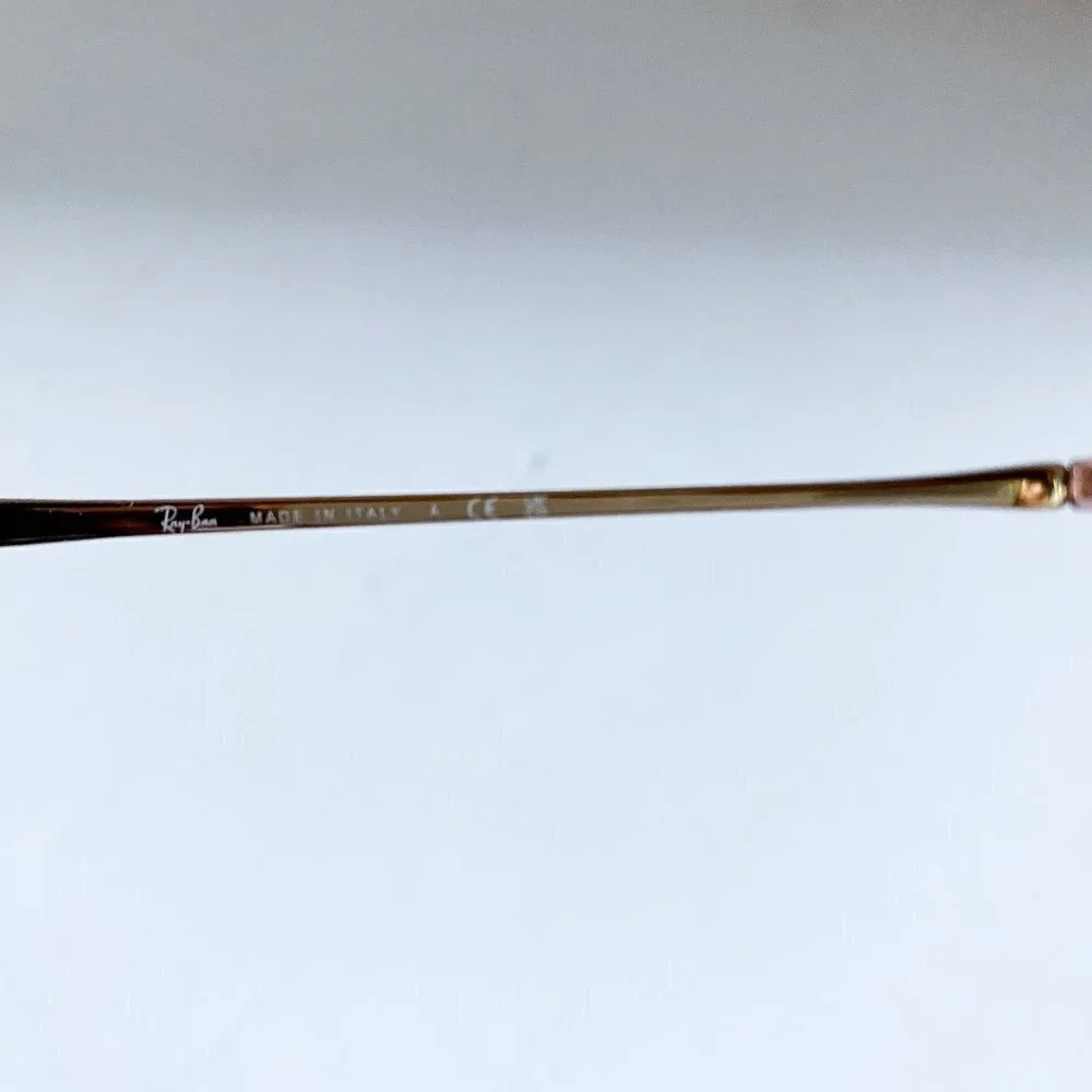 RayBan Light Brown Beige Frame Classic Shape Eye Glass Frames